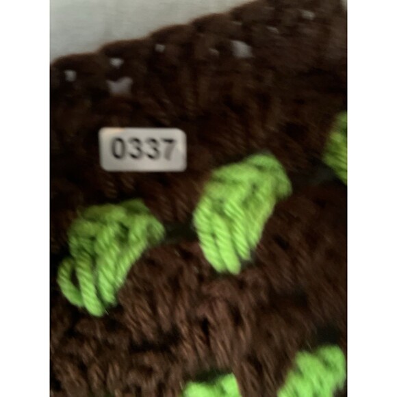 Vintage Rare Crochet Blanket Postage Stamp Granny Square 43 X 40 Grannycore - Picture 2 of 3